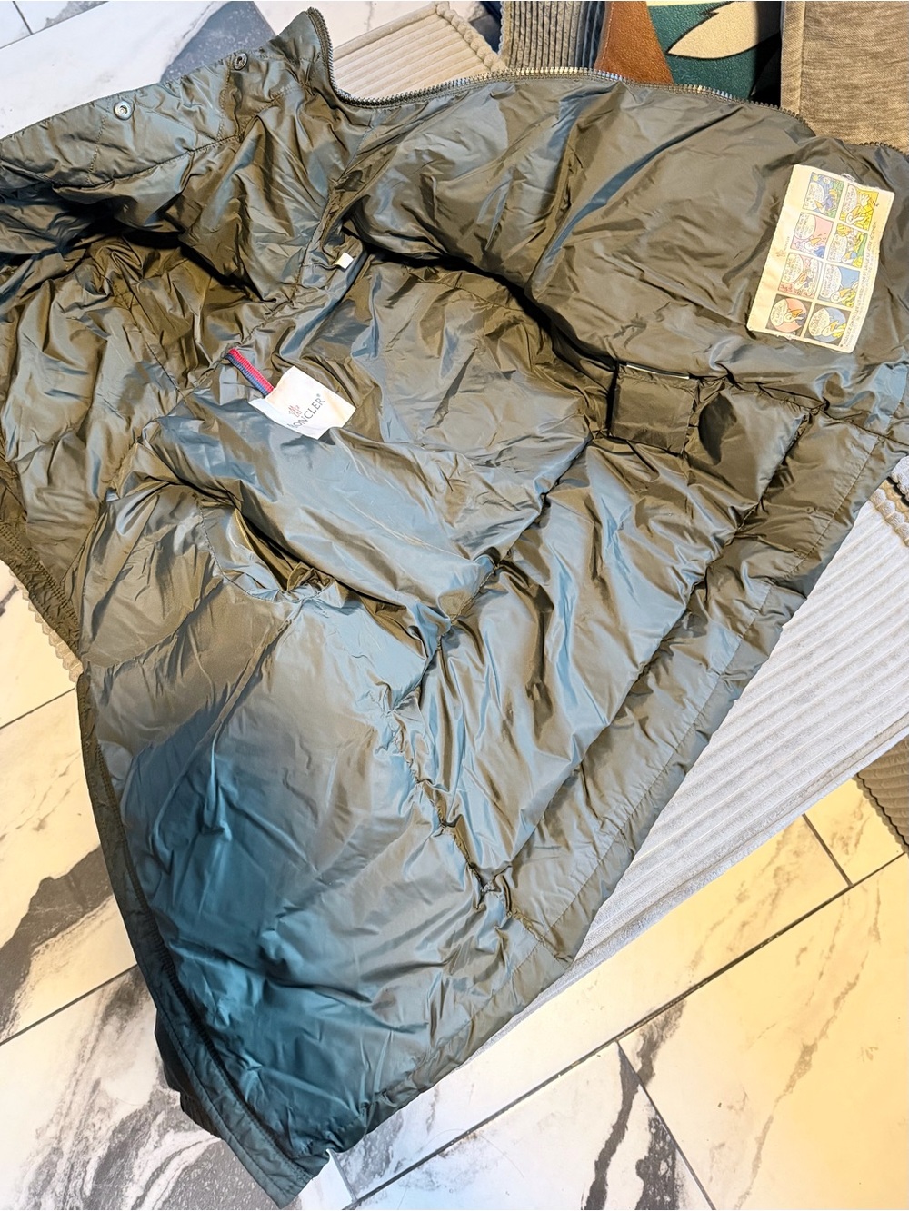 Moncler Kids Olive Puffer Jacket